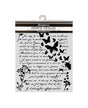 STENCIL Stamperia 20x25cm Flowers and Poems Letter and Butterflies 1