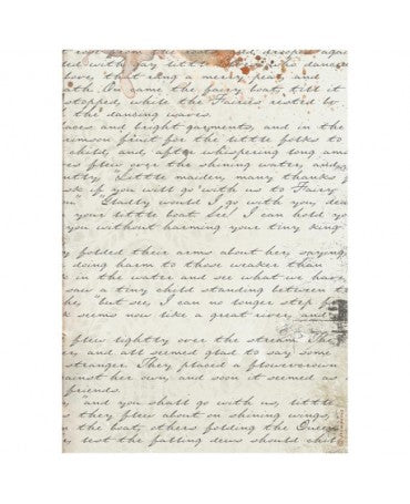 Papel arroz Stamperia A4 Our Way Handmande Letter 1
