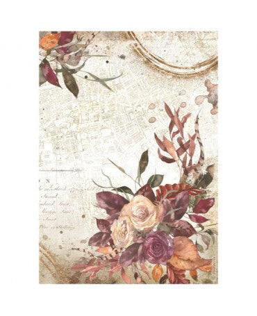 Papel arroz Stamperia A4 Our Way Bouquet 1