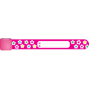 Flores rosa pulsera identificativa infoband 1