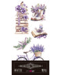 Transfer Rub On PFY 15x30cm - 4 hojas Lavanda 1