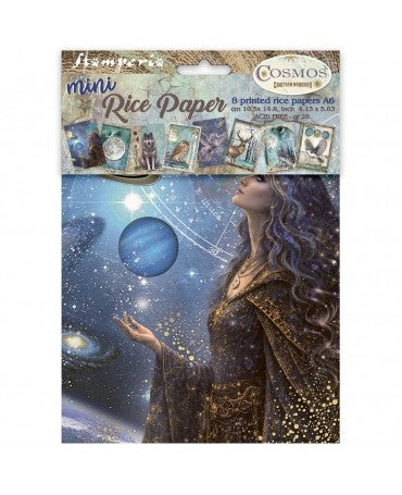 Papel arroz Stamperia A6 (8UD) Cosmos 1