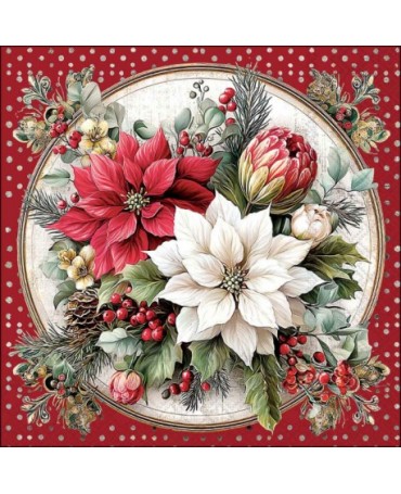 Servilletas FLORALS SCENE RED 1