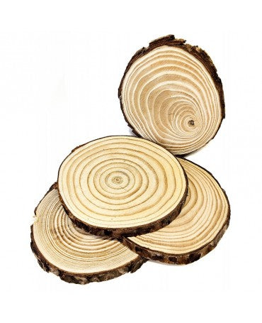 MADERA SET 4 POSAVASOS rodajas madera 1
