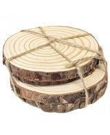 MADERA SET 4 POSAVASOS rodajas madera 2