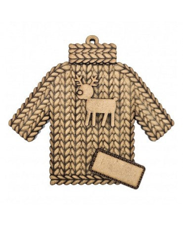 Madera DM Adorno lana Jersey 10x11cm 1