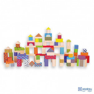 Barril 100 bloques de madera andreu toys 1