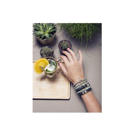 Conjunto 2 pulseras snake mix gasping green silis 2