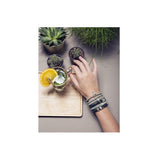 Conjunto 2 pulseras snake mix gasping green silis 2