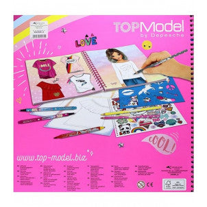 T-shirt designer cuaderno top model 2