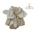 Ropita para muñecas cuadros beige v-38 llorens 1