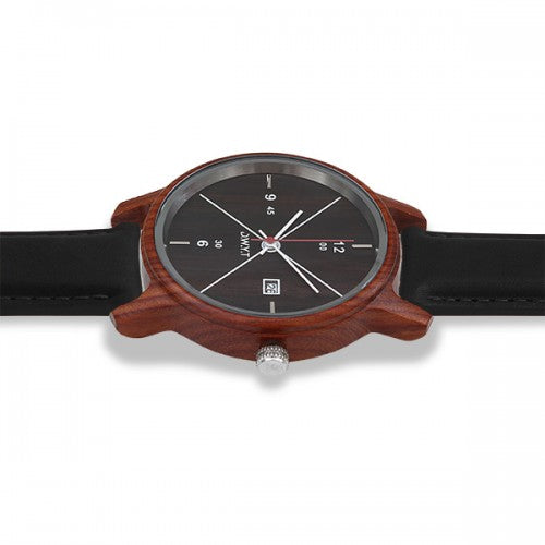 Reloj de madera guri negro carbon dwyt 2