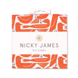 Graphic birds tea towel nicky james 2