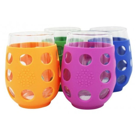 Vaso de cristal vino verde claro lifefactory 2