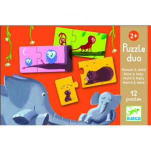 Puzzle duo mama y bebe educativos djeco 1