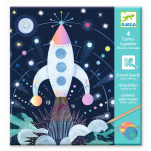 Cuadros para rascar mision cosmos djeco 1
