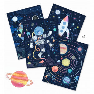 Cuadros para rascar mision cosmos djeco 2
