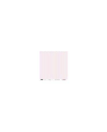 PAPEL SCRAP PUNTOS MINI - RAYAS VERTICALES Rosa Bebé 2