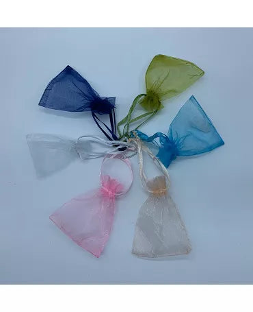 BOLSAS DE ORGANZA AZUL 7X9cm 4ud 1