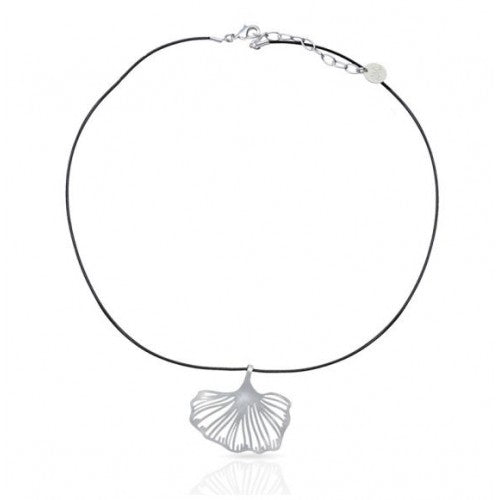 Colgante corto gingko bilota plata ras 1