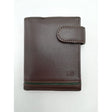 Cartera de piel con clip y monedero vertical marron huesca 1