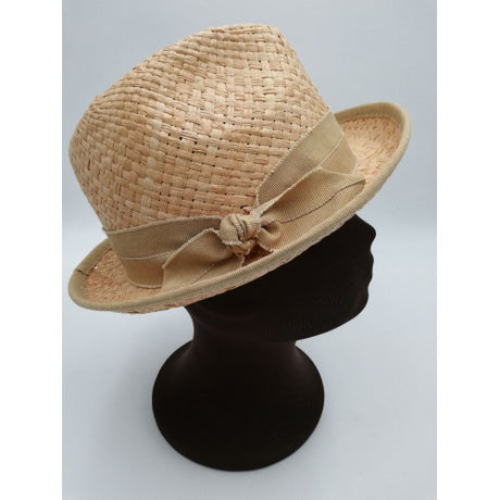 Sombrero de paja contrast natural bedacht 1