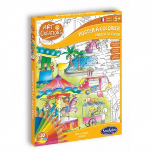 Poster para pintar con colores parque de atracciones sentosphere 2