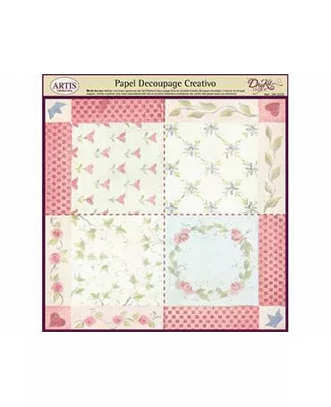 PAPEL ARROZ patchwork flores 1