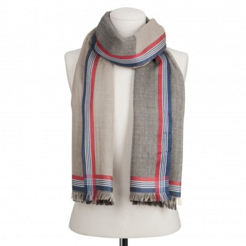 Fular herringbone beige codello 1