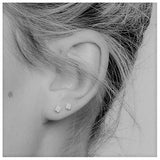 Pendiente allied square studs gold matthew calvin 2
