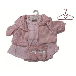 Ropita para muñecas voile rosa v-42 llorens 1