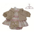 Ropita para muñecas cuadros rosa/beige v-38 llorens 1