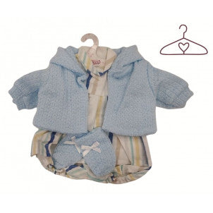 Ropita para muñecas rayas azul v-38 llorens 1