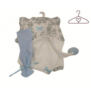 Ropita para muñecas conjunto ositos azul rn-38 llorens 1