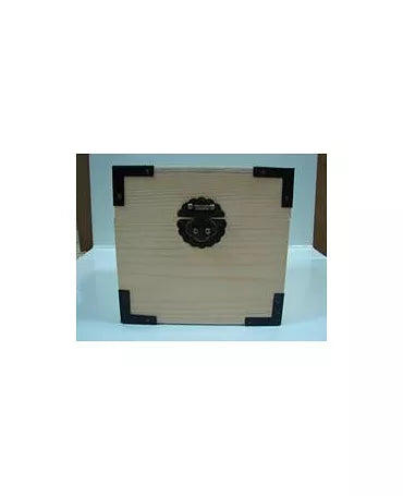 Madera CAJA esquineras metálicas 14.5x14,5 1