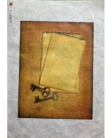PAPEL ARROZ paperdesigns ALBUM 0052 Pergamino Llaves 1