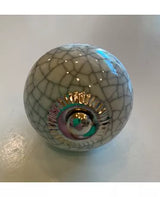 Pomo cerámico Esférico Craquelado blanco 1