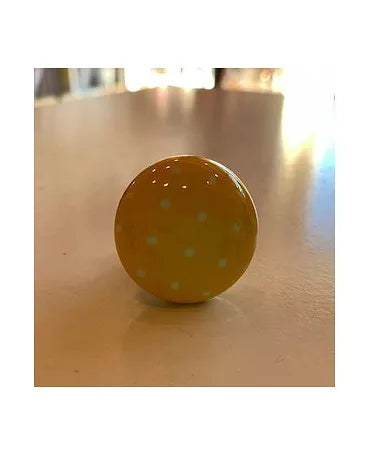 Pomo cerámico Amarillo Lunares 1