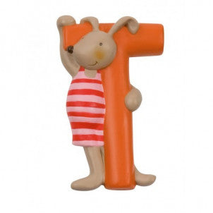 Letra de resina t conejito moulin roty 1