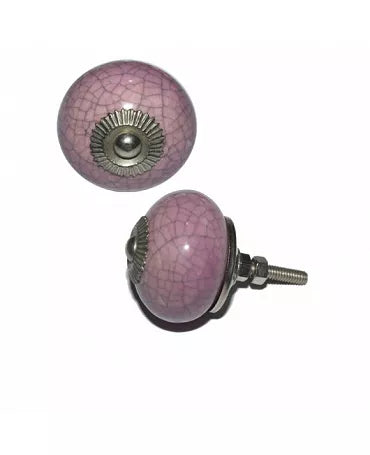 Pomo cerámico Rosa Craquelado 1