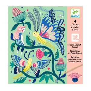 Cuadros para rascar jardin imaginario djeco 1