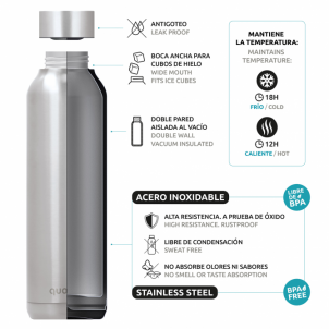 Botella termo inox quokka 510ml pink bricks 2