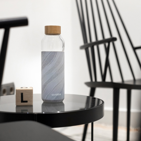 Botella cristal con funda quokka 660ml white stone 2