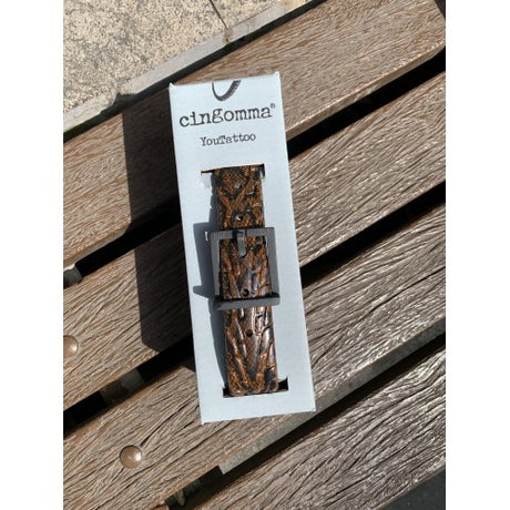 Cinturon youtatto pit brown cingomma 1