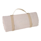 Mantel de picnic 140x280 beige puntos blancos jardins comtesse 1