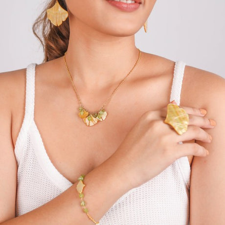 Collar ginkgo nature bijoux 2