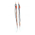 Pendiente atepa orange & brown ruby feathers 1
