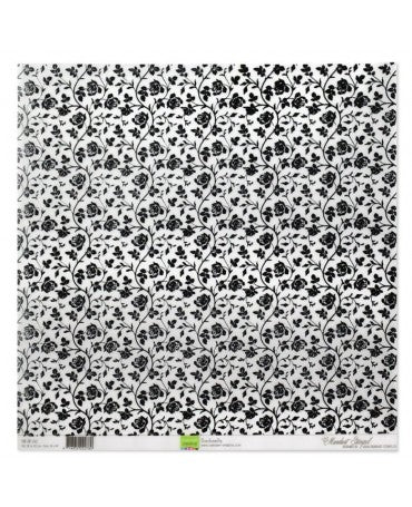 PAPEL VELLUM Flores Terciopelo 30,5x30,5cm 1