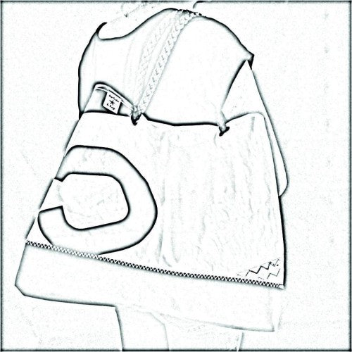 Bolso grand navy citron les toiles du large 2