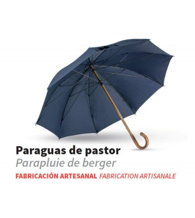 Paraguas de Pastor super resistente al viento con puño curvado 1